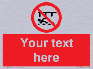 Custom Do not swim in the vicinity of piers